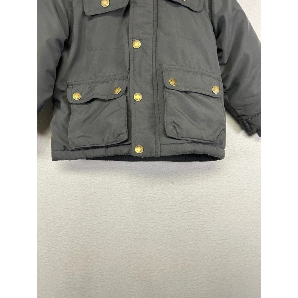Winter Gorpcore‎ Carters Kids 24M Grey Sherpa Lined Faux Fur Hooded Parka Jacket